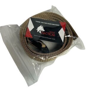 Wolf Tactical Men's Adjustable Military Belt Brown Size 44